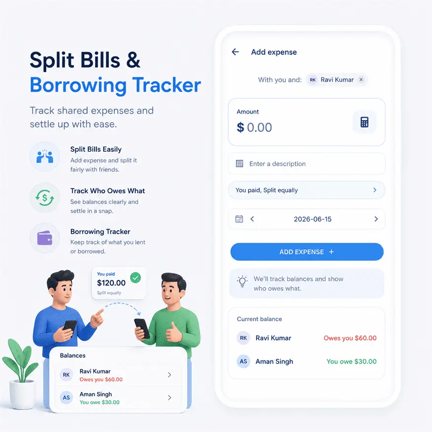 Daily Expense Tracking App Dashboard